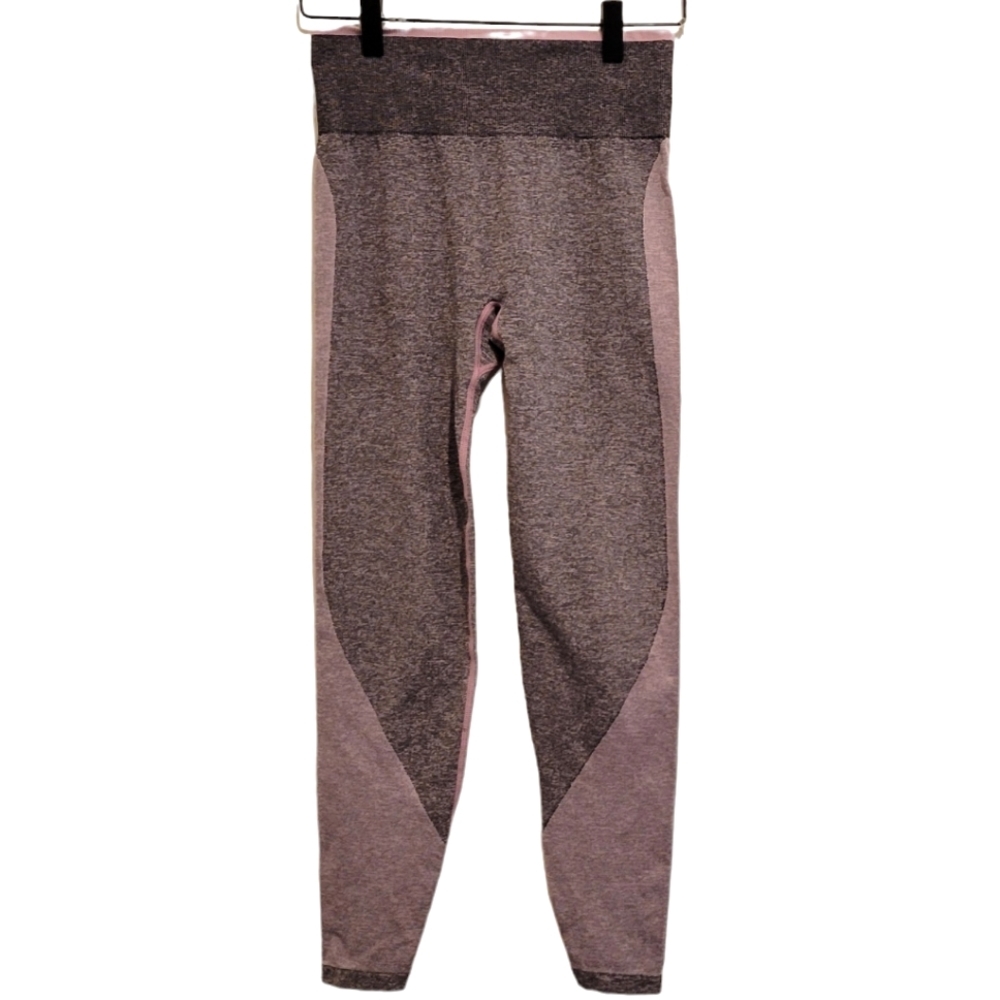 Pink Victoria's Secret Seamless Leggings Polyamide Elastane Gray Tight Fit High